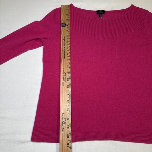 Talbots Petite Pink 2 Ply Cashmere Sweater 3/4 Sleeve Pullover Womans Sz LP EUC - Picture 5 of 12